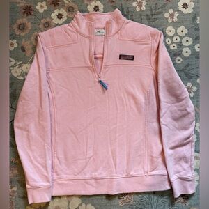 Vineyard Vines Light Pink Quarter-Zip Pullover